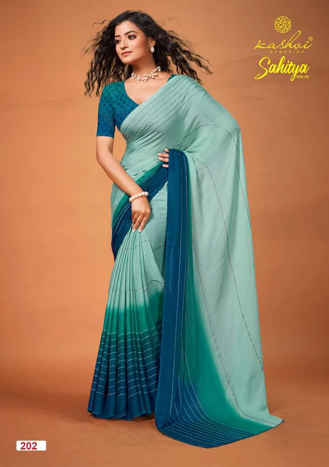 Sahitya Vol 2 By Kashvi Dull Moss Daily Wear Sarees Orders In India